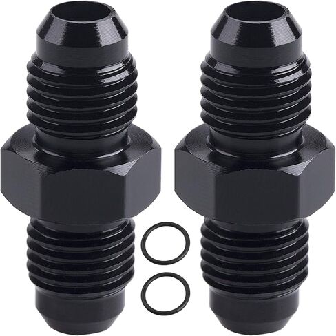 4AN إلى 4AN ذكر مضيئة مقرنة الاتحاد مستقيم خرطوم الوقود محول تركيب أسود 2 قطعة in Kuwait