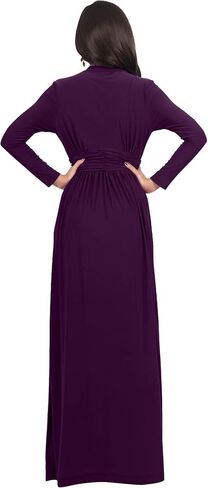 KOH KOH Womens Sleeve Vintage V-Neck Fall Winter Formal Gown in Saudi Arabia