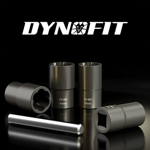 مجموعة مقابس ملتوية من 5 قطع من Dynofit، أداة استخراج تأثير المحرك 1/2 بوصة لإزالة تشوه الصدأ وتقشير وكسر صامولة العروة/مسمار العجلة متري 17 مم 19 مم 21 مم 22 مم مع شريط إزالة صامولة الانجراف in Kuwait