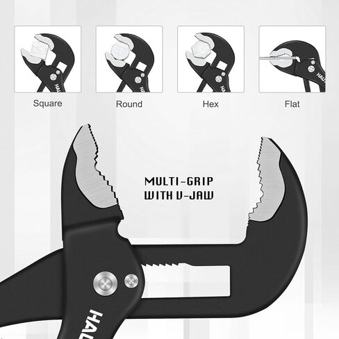 HAUTMEC 3PCS Tongue and Groove Joint Pliers Set,Auto-Adjusting Quick-Action Water Pump Pliers with Storage Tool Bag,Includes 7-inch,10-inch, and 12-inch HT0324-PL in Saudi Arabia