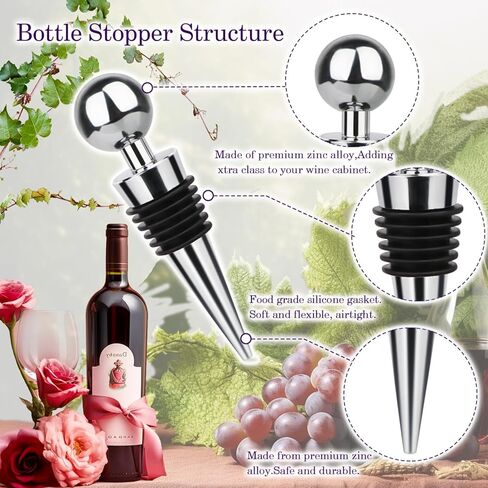 3 Pcs Wine Stopper Bottle Stopper Wine Saver, Yimerlen Silicone Vacuum Wine Bottle Corks, Reusable Wine Stopper Used for Bar, Holiday Party Keep Wine Fresh Suitable for Standard Bottle (Gold) in Kuwait