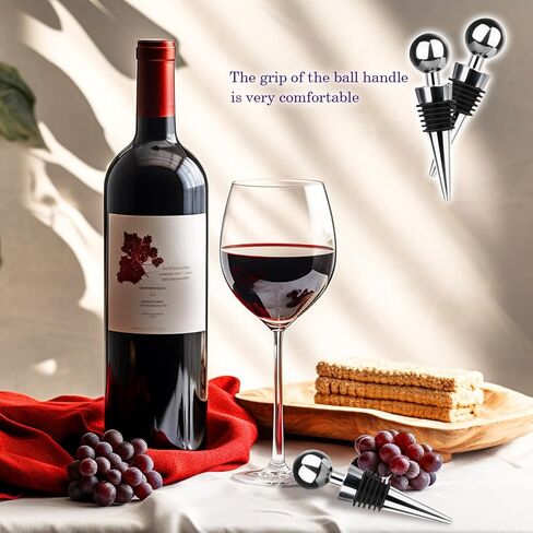 3 Pcs Wine Stopper Bottle Stopper Wine Saver, Yimerlen Silicone Vacuum Wine Bottle Corks, Reusable Wine Stopper Used for Bar, Holiday Party Keep Wine Fresh Suitable for Standard Bottle (Gold) in Kuwait