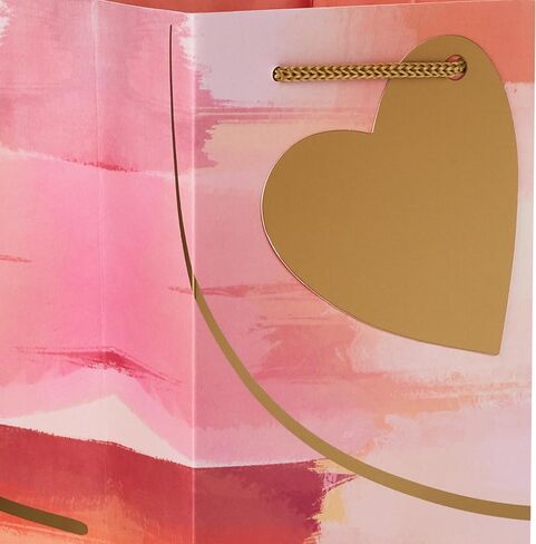 Hallmark Bottle Gift Bags, 4-Pack with Gold Heart Gift Tags (Peach, Pink, Purple Watercolor) for Anniversary, Bridal Showers, Any Day in Saudi Arabia