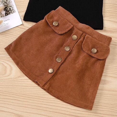 Toddler Baby Girl Ruffled Fly Sleeve Cow Top Shirts + Leopard Suspender Skirts Overall Dress Clothes Set in Kuwait