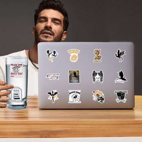 150 قطعة من ملصقات الرسوم المتحركة المضحكة المقاومة للماء لأجهزة الكمبيوتر المحمول، وزجاجة المياه، والهاتف، والأيباد، ولوح التزلج، وملصقات الفينيل للبالغين من الفتيات المراهقات ومحبي كتب التنين، وشارات السيارات in Kuwait