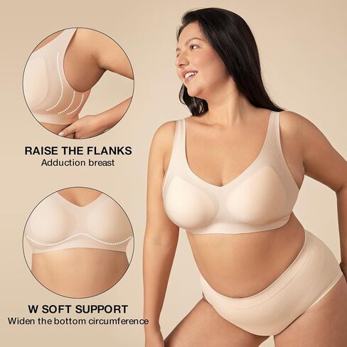 Wireless Bras for Women Super Soft Seamless Support No Wire T-Shirt Bra in Saudi Arabia