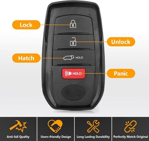 Car Key Fob Smart Keyless Entry Remote Replacement for Toyota Venza 2021 2022 2023 2024 FCC ID:HYQ14FBX 8990H-48050 231451-3041 Board 314.3MHz 4 Buttons in Saudi Arabia