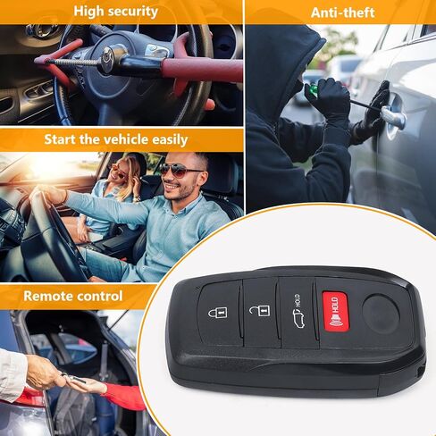 Car Key Fob Smart Keyless Entry Remote Replacement for Toyota Venza 2021 2022 2023 2024 FCC ID:HYQ14FBX 8990H-48050 231451-3041 Board 314.3MHz 4 Buttons in Saudi Arabia