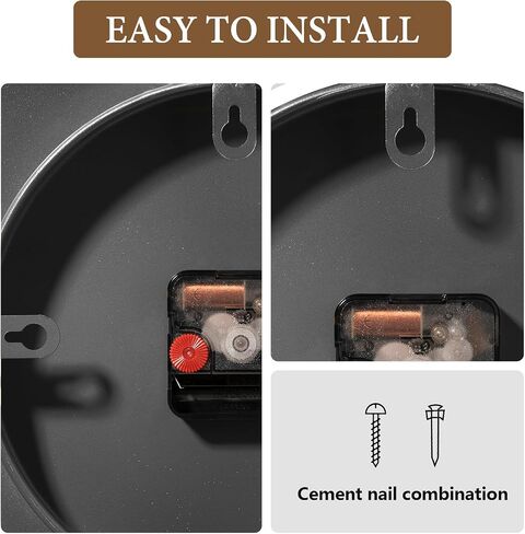 Modern Wall Clock for Living Room,Large Decorative Wall Clock with Day of Week and Temperature,Silent Clock Battery Operated for Kitchen/Entryway/Bedroom/Office/Dinning Room Metal Wall Decor in Saudi Arabia