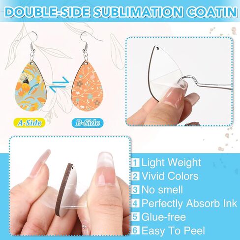 CAREGY 345 Pcs Unfinished Wooden Earrings Kits, 100Pcs Blank Natural Wood Pendants 125 Pcs Earring Hooks, 120 Pcs Jump Rings for Jewelry DIY Craft Making in Kuwait