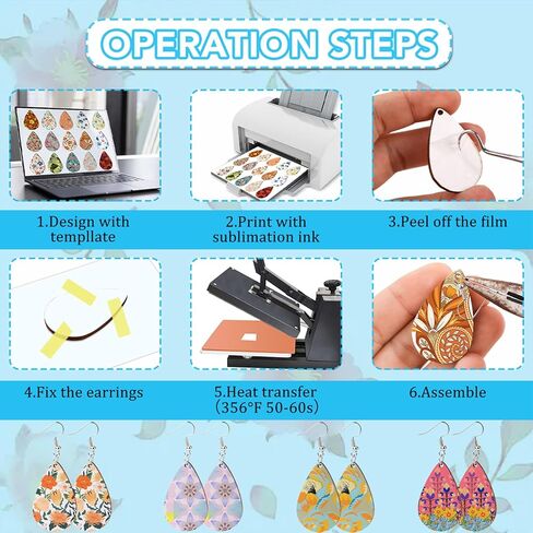 CAREGY 345 Pcs Unfinished Wooden Earrings Kits, 100Pcs Blank Natural Wood Pendants 125 Pcs Earring Hooks, 120 Pcs Jump Rings for Jewelry DIY Craft Making in Kuwait