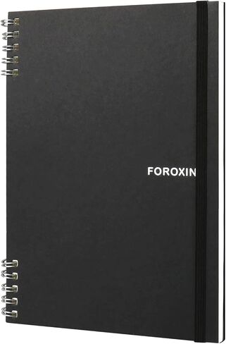 Spiral Notebooks - 8.5' x 5.7' Bullet Dotted Subject Journal Wirebound with 80 Sheets Paper, A5 80 Gsm Notepad for School & Work supplies, Black, 1 pack in Saudi Arabia