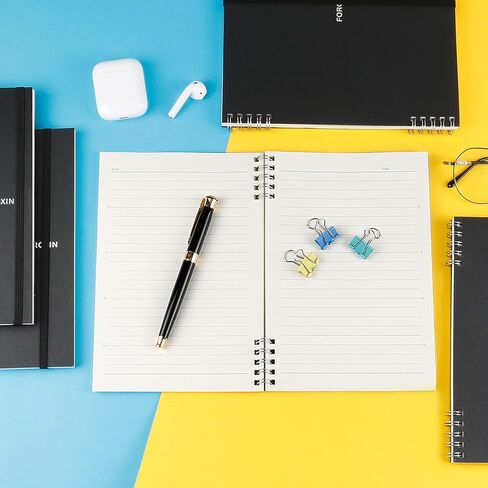 Spiral Notebooks - 8.5' x 5.7' Bullet Dotted Subject Journal Wirebound with 80 Sheets Paper, A5 80 Gsm Notepad for School & Work supplies, Black, 1 pack in Saudi Arabia