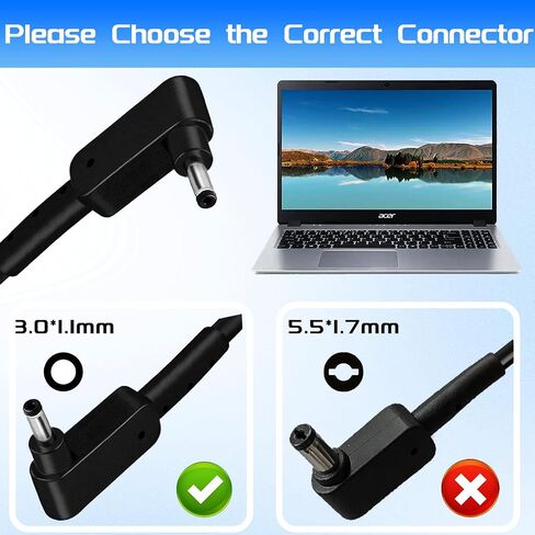 19V 2.37A 45W شاحن صالح لشركة أيسر أسباير 5 A515-44 A515-46 A515-54 A515-54G A515-55 A515-56 A517-52 A115-32 A315-23 A315-24P A317-53 A314-23P PA-1450- 26 ADP-45FE F سلك طاقة محول التيار المتردد للكمبيوتر المحمول in Saudi Arabia