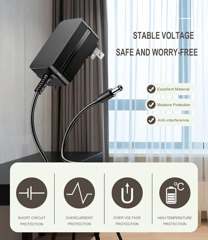 شاحن 12 فولت لمشغل DVD المحمول Apeman، DBPOWER، Sylvania، Sunpin، Craig، COOAU، Magnavox، Pyle، Impecca، UEME محول إمداد الطاقة 6 قدم in Kuwait