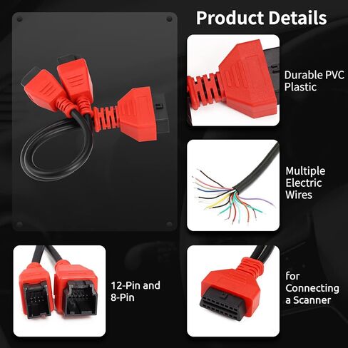 yeesport Standard 12+8 Cable Adapter for Autel Chrysler Maxisys DS808-MS905-MS906-MS906BT-MS906S-MS908-MS908S Pro, Unniversal FCA Programming Cable Connector in Saudi Arabia