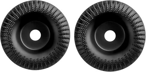 2 قطعة قرص نحت الخشب عجلة طاحونة القرص الخشن طبق الطحن لتشكيل الرملي نحت 4 بوصة تشكيل القرص لمطاحن زاوية النجارة مع 5/8" in Kuwait