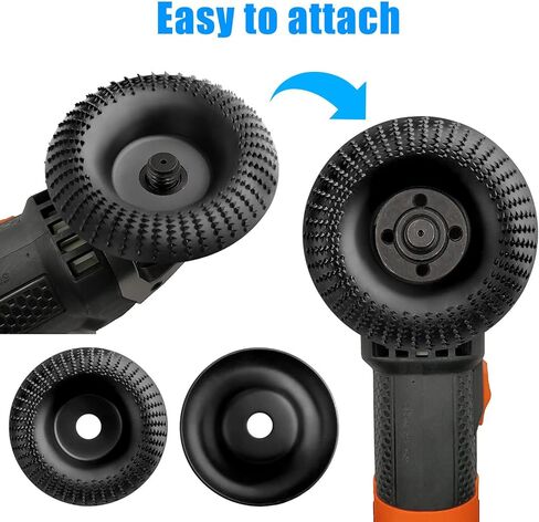 2 قطعة قرص نحت الخشب عجلة طاحونة القرص الخشن طبق الطحن لتشكيل الرملي نحت 4 بوصة تشكيل القرص لمطاحن زاوية النجارة مع 5/8" in Kuwait