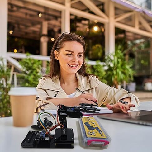 مجموعة أذرع روبوت ذكية لاردوينو مع عصا تحكم وتعليمات مفصلة، ​​مجموعة أذرع روبوت تعليمية ذاتية الصنع للمبتدئين والمراهقين والبالغين لتعلم البناء والإلكترونية والبرمجة in Kuwait