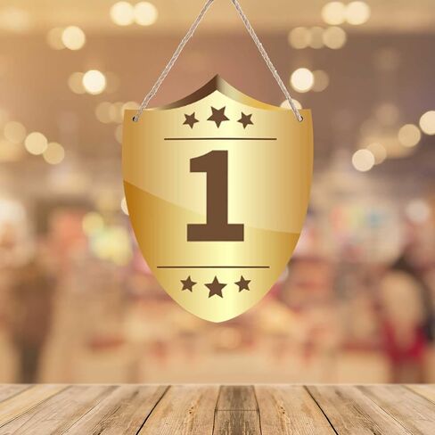 3pcs Shield Wood Sign Cutout Blank Wooden Badge Shaped Hanging Ornaments with Twines for DIY Crafts Home Door Wall Art Decoration, 6.2 x 7.9 in in Saudi Arabia