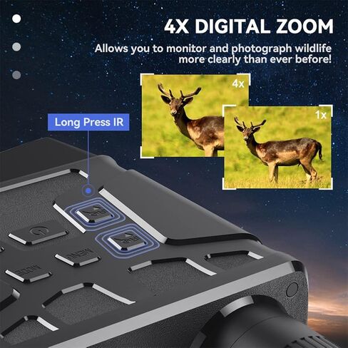 Night Vision Goggles, R6 Night Vision Binoculars with LCD Screen, 1080p Full HD Infrared (IR) Digital Night Vision Scope Camera Support 128GB TF Card for Hunting Camping Travel in Saudi Arabia