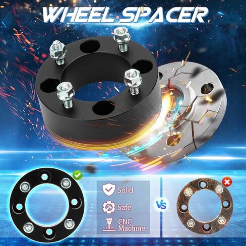 4x110 Wheel Spacers 2in Wheel Adapter Forged 4 Lugs fit for Honda Recon FourTrax Rancher Foreman Yamaha Big Bear Grizzly Suzuki King Quad Bombardier Quest Traxter 84mm Bore M10x1.25 Studs 2pc in Saudi Arabia