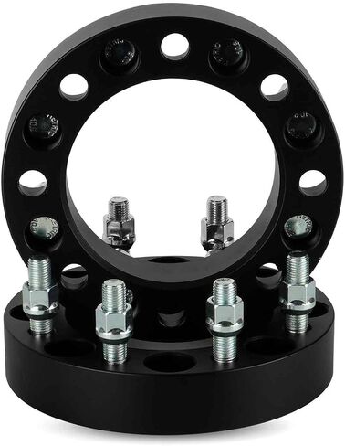 8x6.5 Wheel Spacers 1.5in 8x165.1 Wheel Adapters Forged 8 Lugs fit for Chevrolet GMC C2500 C3500 K2500 K3500 1988-1998 Express 2500 3500 1997-2014 126.15mm Bore M14x1.5 Studs 2pcs in Saudi Arabia