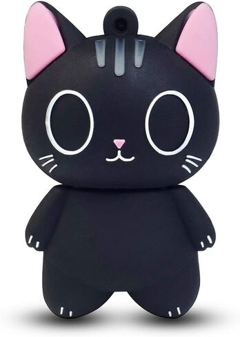 LEIZHAN لطيف محرك فلاش USB 32 جيجابايت الكرتون القط بندريف الذاكرة الإبهام عصا USB2.0 الحيوان الانتقال محرك شخصية تخزين البيانات هدية قرص USB بندريف مع سلسلة المفاتيح in Kuwait