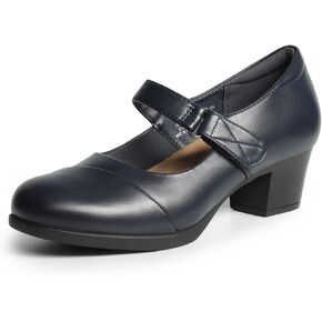 DREAM PAIRS Women's Chunky Low Block Closed Toe Heels Mary Janes Pumps Comfortable Round Toe Dress Work Wedding Shoes in Kuwait