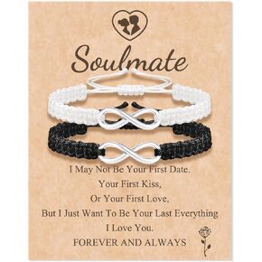 72ore Couples Bracelets for Him and Her Matching Bracelet for Couples Infinity Bracelets Adjustable Matching Bracelets Gifts for Boyfriend and Girlfriend