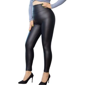 AIDAYOU Women's Faux Leather Leggings Comfy & Stretchy Smooth Tummy Control…