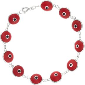 Evil Eye Bracelet on 925 Sterling Silver Bracelet