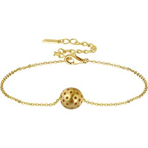 Gold Ball Bracelet for Women | 18k Gold Pickleball Bracelet for Women, Gift for Pickleball Lovers, Pickleball Gifts for Women, Graduation Gift
