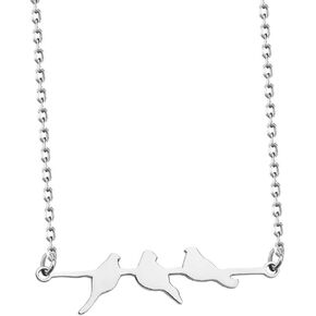 AKTAP Bird Necklace Birds on a Branch Necklace Three Little Birds Inspired Love Bird Jewelry