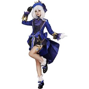 Genshin Impact Cosplay Furina Black Form Cosplay Costume Set