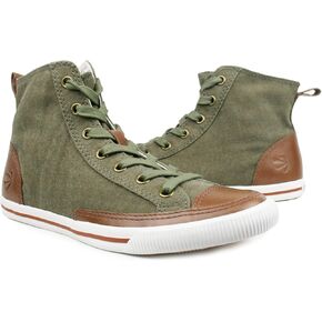 Burnetie Women's High Top Vintage Sneaker with Optional Side Zipper Closure in Kuwait
