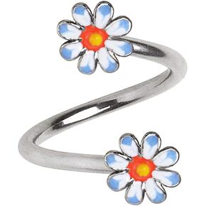 14 Gauge Daisy Flower Twist Circulars 316L Surgical Steel