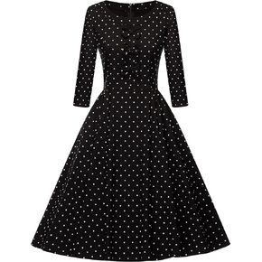GownTown Vintage Dresses 3/4 Sleeves Bowknot Dress Homecoming Cocktail Dress