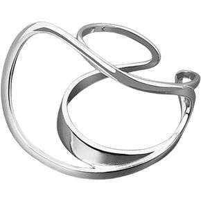 Dtja Unique Layered Statement Ring for Women Girls Exaggerated Adjustable Irregular Big Open Wrap Finger Rings Comfort Fit Fashion Chic Personality Minimalist Jewelry Size 7-10