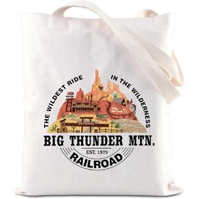 KUIYAI Big Thunder Mountain Inspired Tote Bag Mountain Railroad Gift Frontierland Gift WDW Theme Park Gift Magic Kingdom Gift