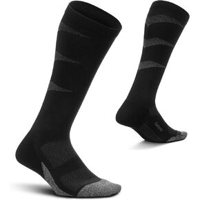Feetures - جوارب ضغط متدرجة خفيفة للركبة - جوارب ضغط للرجال والنساء - الجري والتعافي الرياضي