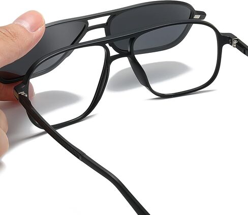 UNIEOWFA 3Pcs Polarized Magnetic Clip-on Sunglasses for men Aviator UV400 Magnetic Clip on Glasses in Saudi Arabia