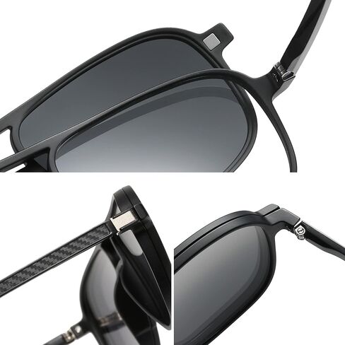 UNIEOWFA 3Pcs Polarized Magnetic Clip-on Sunglasses for men Aviator UV400 Magnetic Clip on Glasses in Saudi Arabia
