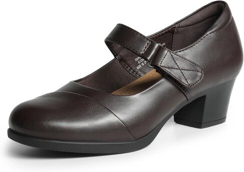 DREAM PAIRS Women's Chunky Low Block Closed Toe Heels Mary Janes Pumps Comfortable Round Toe Dress Work Wedding Shoes in Saudi Arabia