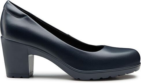 Trary Women's Chunky Low Block Heels Slip on Pumps,Comfortable Classic Closed Round Toe Work Dress Wedding Office Lady Pumps Shoes in Kuwait