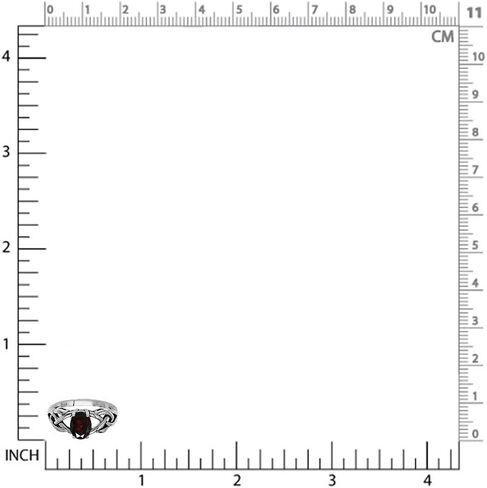Silvershake 8X6mm بيضاوي الشكل حجر الميلاد الأحجار الكريمة العتيقة التشطيب أو الذهب الأصفر مطلي 925 الفضة الاسترليني عقدة سلتيك نسج خاتم سوليتير للنساء in Saudi Arabia