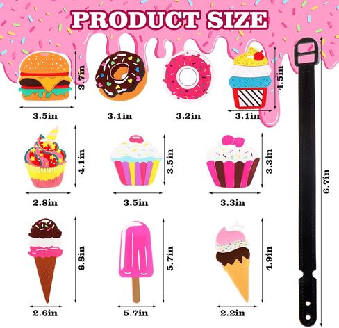 10 قطع ملونة لطيفة الأمتعة العلامات للنساء الرجال، حقيبة السفر تحديد الأمتعة التسمية الصيف الآيس كريم الدونات السفر حقائب العلامات in Kuwait