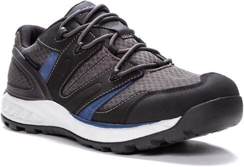 Propét Men's Vercors Waterproof Hiker, Grey/Blue, 14 XX-Wide US in Saudi Arabia