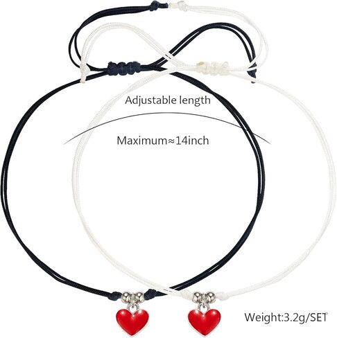 Couples Bracelets for Him and Her, Matching Bracelets for Couples, Long Distance Bracelets, Anniversary Gifts for Boyfriend Girlfriend, Pinky Promise Bracelets for Husband Wife Hand Woven Bracelet in Kuwait