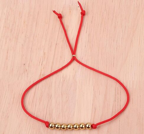 سلسلة حمراء من أساور الحظ السعيد للحماية من سبعة خرزات سوار الحظ هدية لها وله in Kuwait